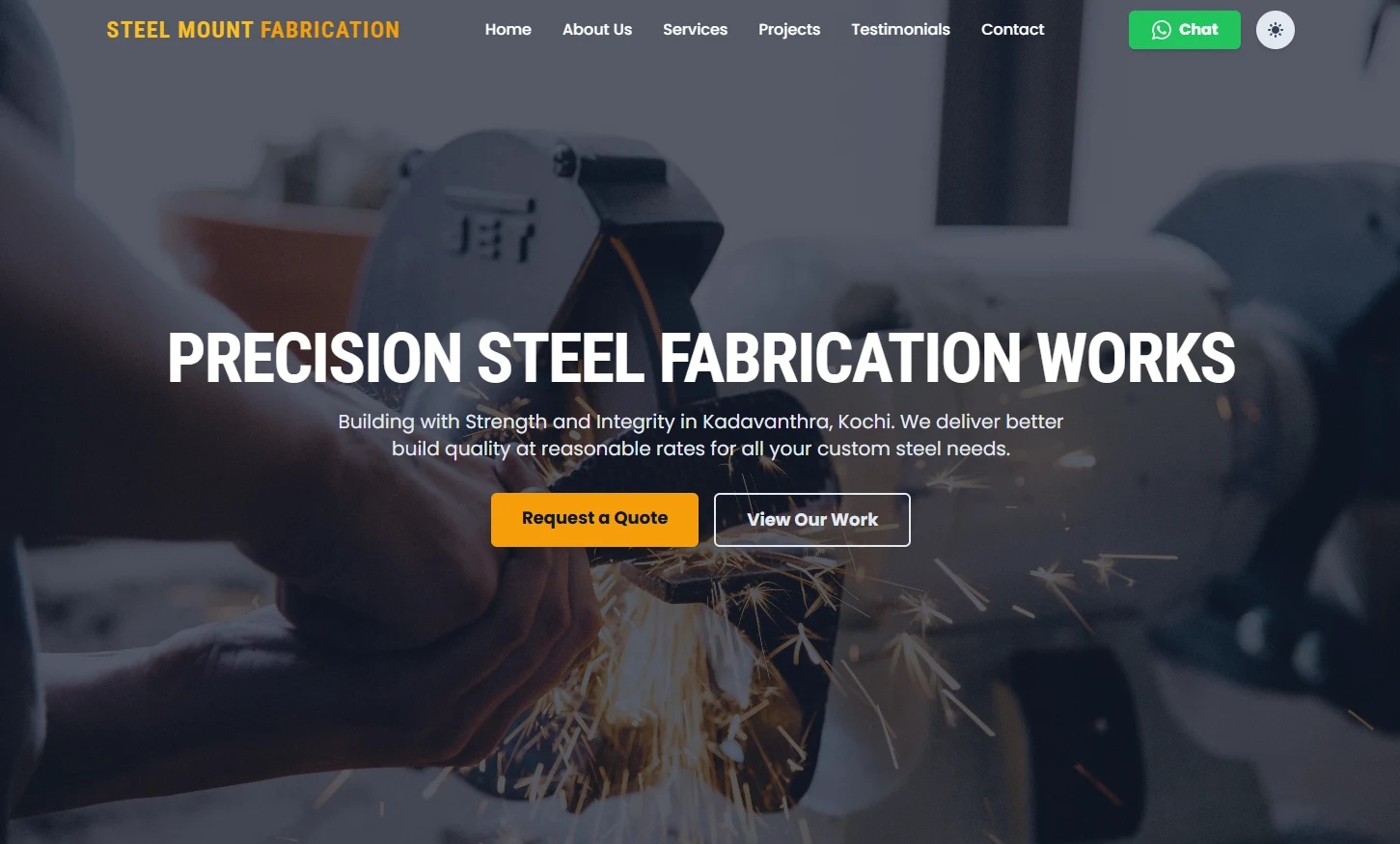 Steel Mount Fabrications Website image